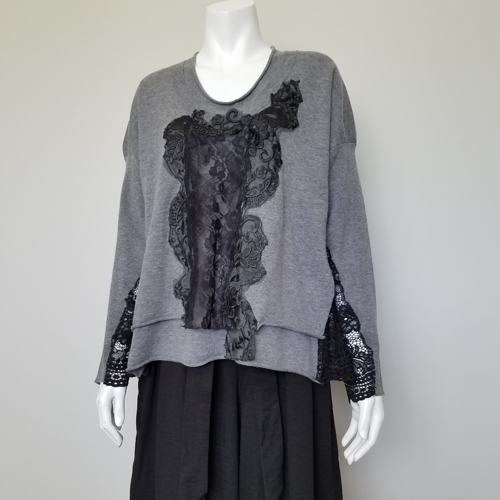 "Redesigned" Altered Embellished Laces knit